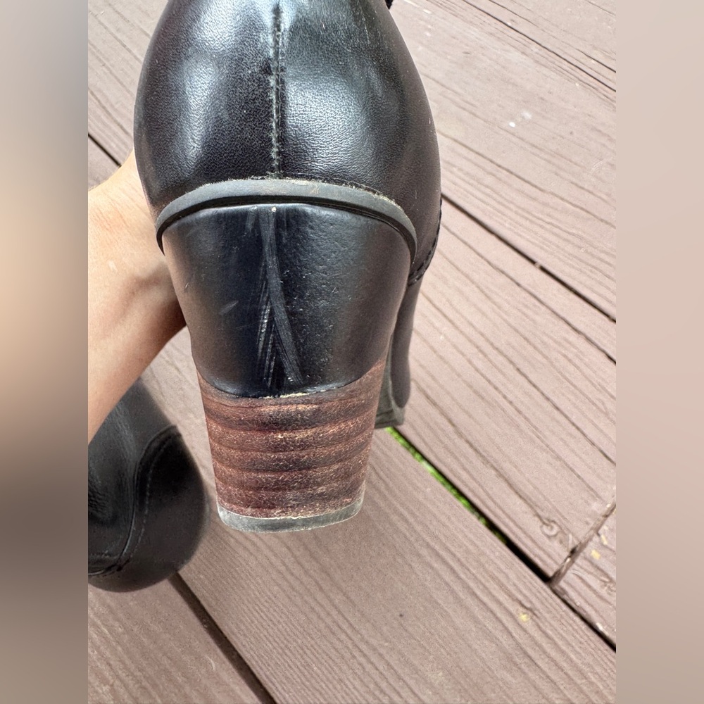 Spring Step L’Artiste Black Ankle Boots leather and embossed suede - Picture 3 of 11